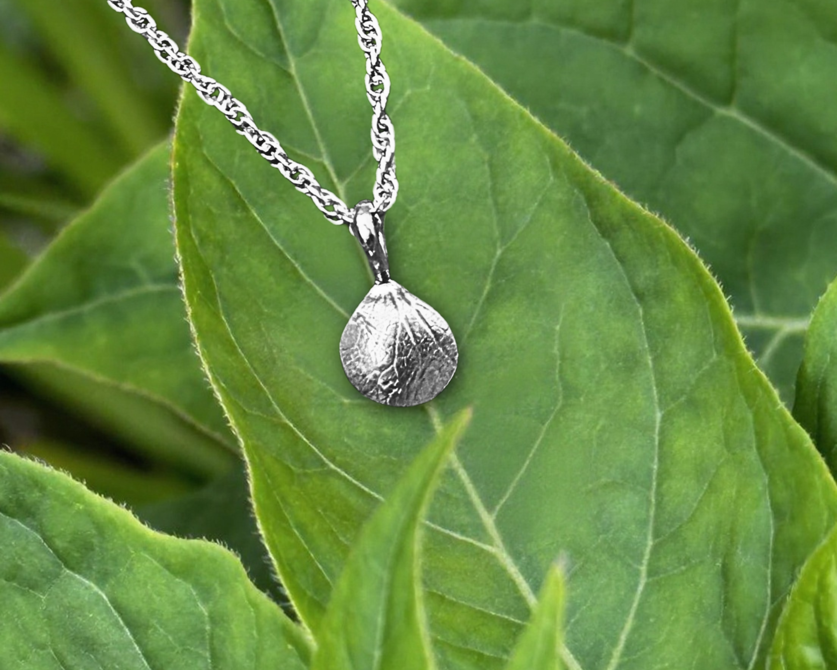 Pendentif – Empreinte petite feuille