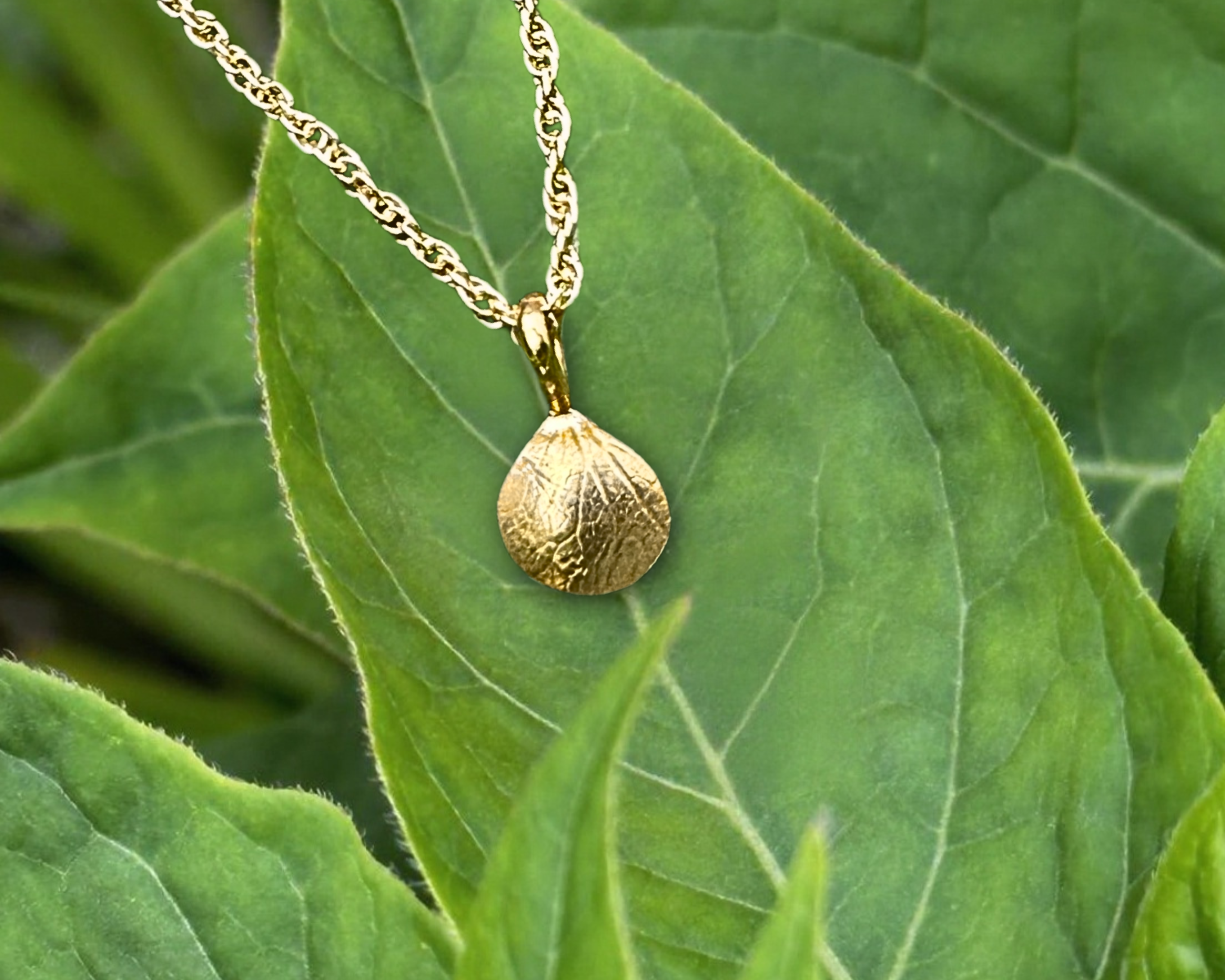 Pendentif – Empreinte petite feuille